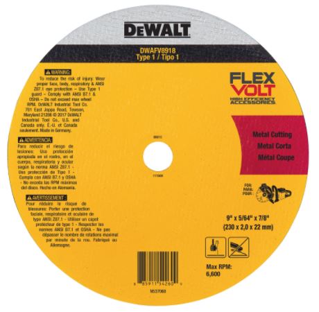 Dewalt 9" Cut Off Blade