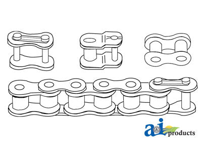 80H ROLLER CHAIN, USA SOLD BY THE FOOT