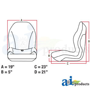 SEAT, LAWN & GARDEN High Back Universal LGT125BL