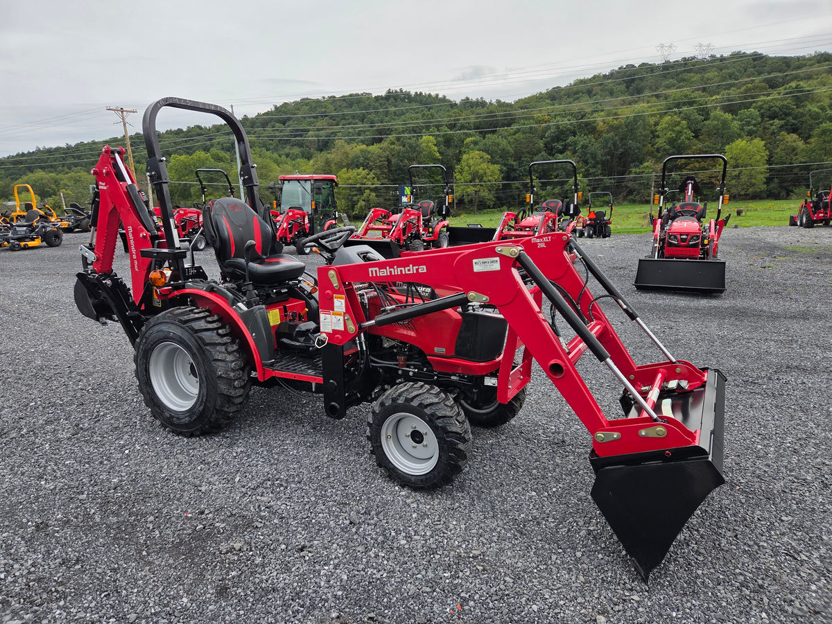 Mahindra Max 26XLT Hst Tractor w/ Loader and Backhoe