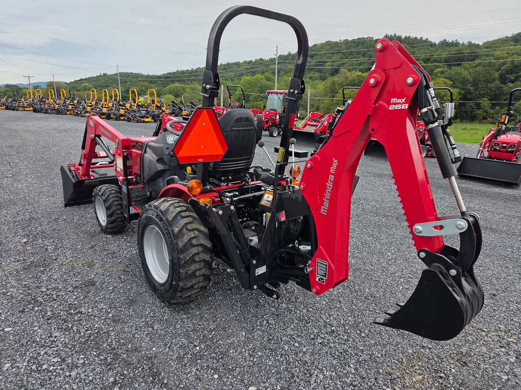 Mahindra Max 26XLT Hst Tractor w/ Loader and Backhoe